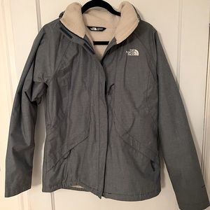 Women’s North Face light blue ski jacket
